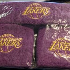 Los Angeles Lakers Purple Headband and Wristband Set